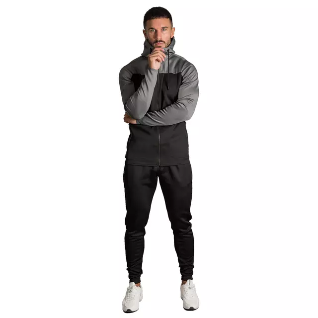 Custom Men Fitness Jogging Olive Green Sports Wear Track Sweat Suit With Zippers