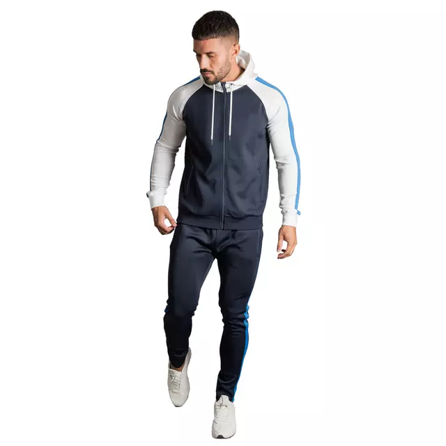 Custom Men Fitness Jogging Olive Green Sports Wear Track Sweat Suit With Zippers