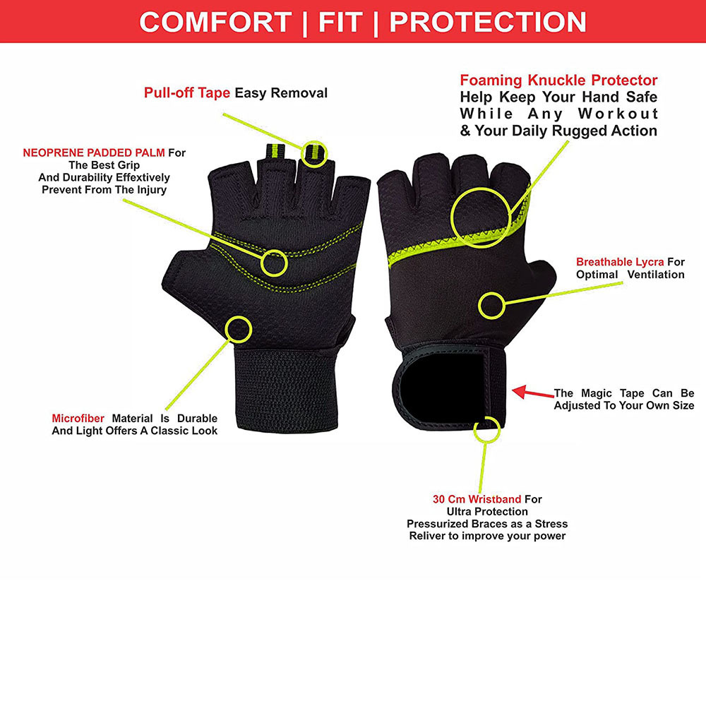 Top Quality Gym Gloves Fitness Training Wrist Support Weight Lifting Gloves For Man's With Customized Design