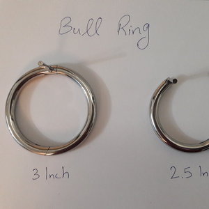 Bull Nose Ring 3" Diameter + Screw Brass Cow Veterinary