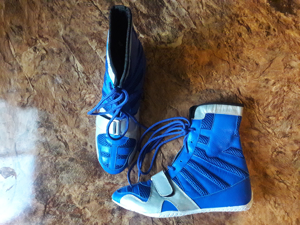 Custom Made Boxing Shoes Blue Color