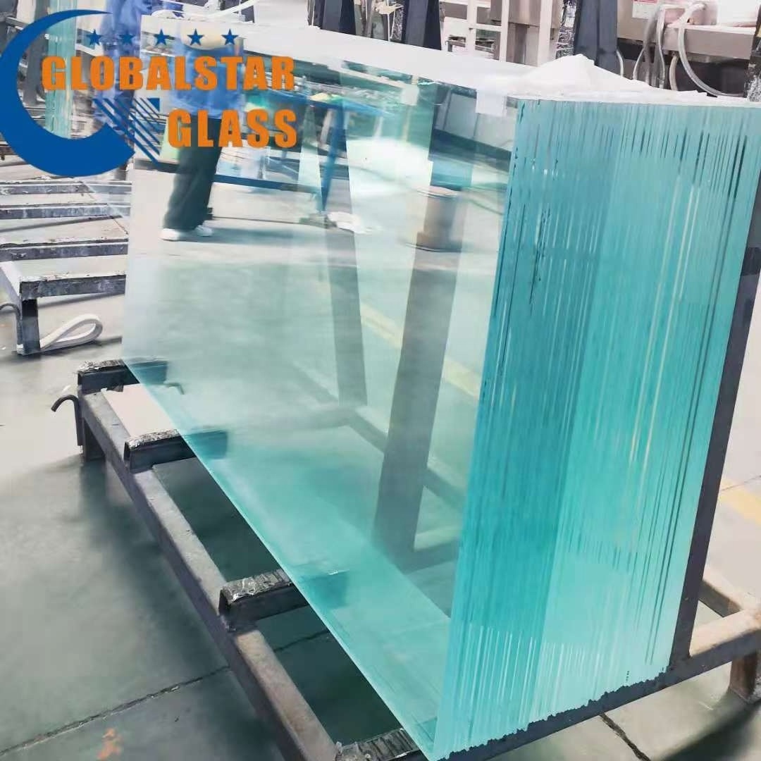 6.38mm 10.38mm 12.76mm Polished Edge Clear Glass Balustrade Glas Building Safety Laminated Glass