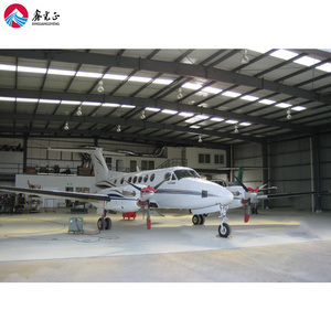 Easy to construction prefabricated large span insulated prefabricated steel structure metal frame aircraft plane hangar