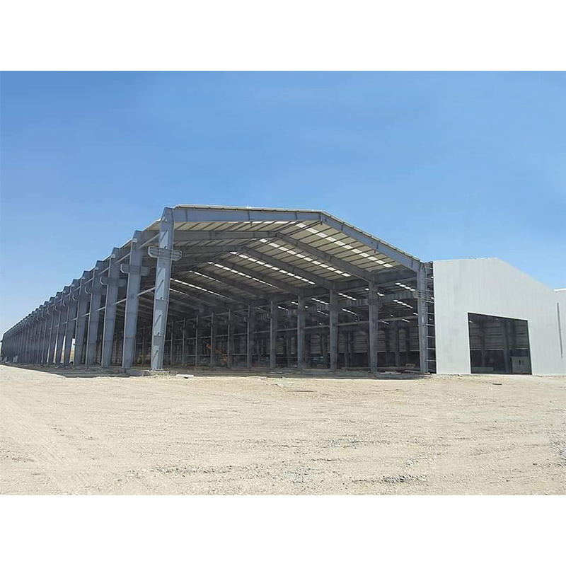 Easy to construction prefabricated large span insulated prefabricated steel structure metal frame aircraft plane hangar