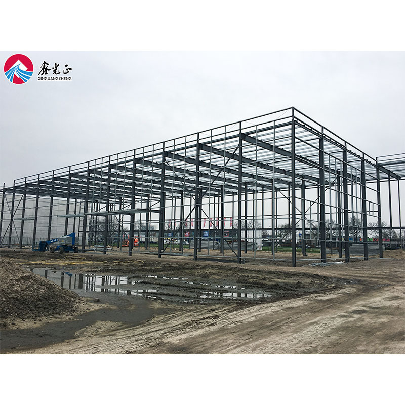 Chinese factory beautiful design low cost pre-engineering  light steel frame structure business building shed workshop warehouse