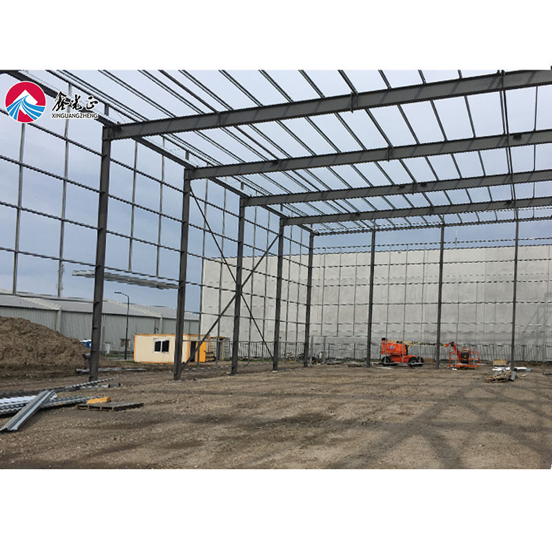 Chinese factory beautiful design low cost pre-engineering  light steel frame structure business building shed workshop warehouse