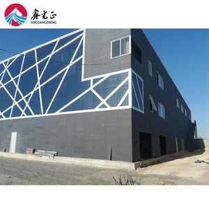 Chinese factory beautiful design low cost pre-engineering  light steel frame structure business building shed workshop warehouse