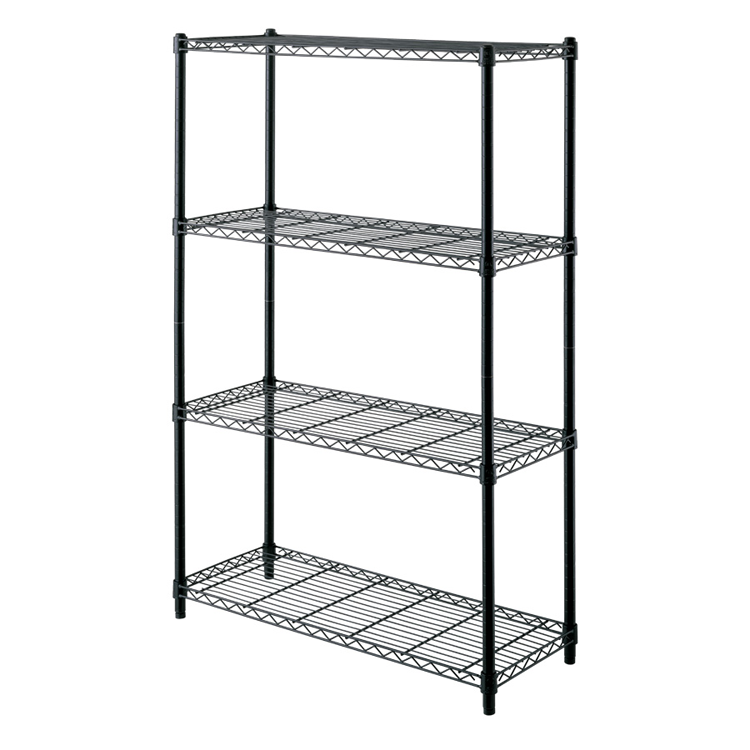 Light Duty NSF & ISO Certified Epoxy Coating And Chrome Plated Layers Mobile Metal Wire Shelving with wheels