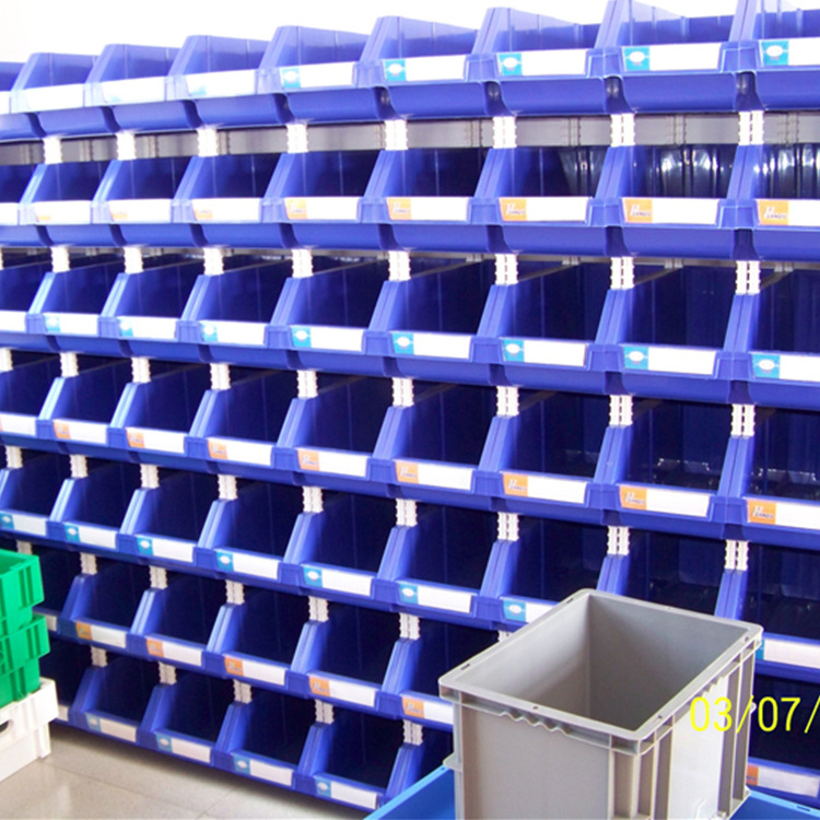 hot sale warehouse plastic shelf bins spare parts storage boxes