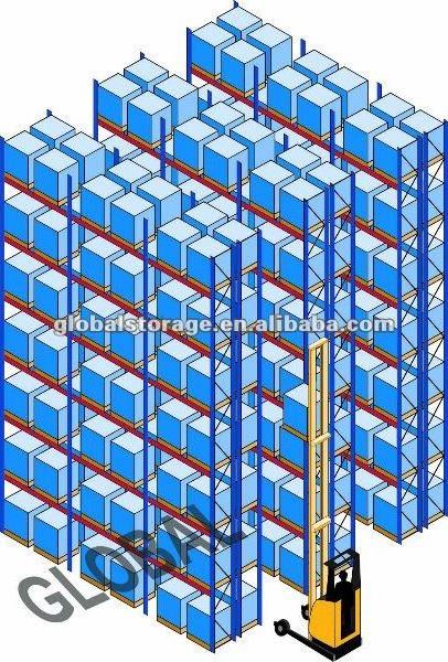 Heavy duty storage VNA pallet rack