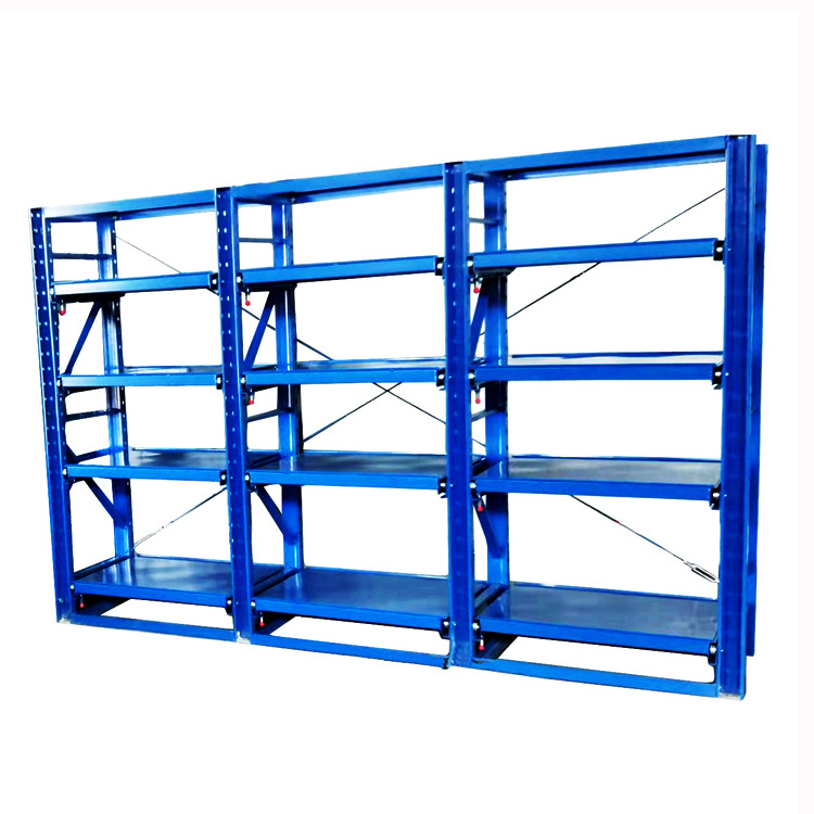 Heavy mould storage Rack with sliding drawer Tooling Moulds Storage  Mold rack with manual hoist