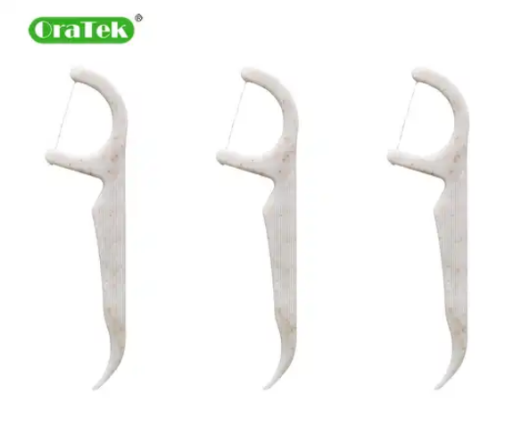 ental Floss Stick Pick Manufacturing Bulk  Friendly Biodegrade Handle dental floss pick