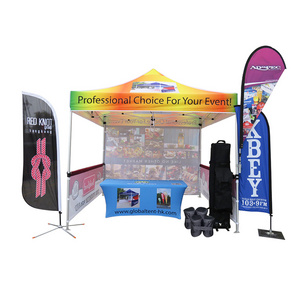 Outdoor Trade Show Custom Design Canopy Tent With Heat Transfer Printing Roof Top And Side Wall