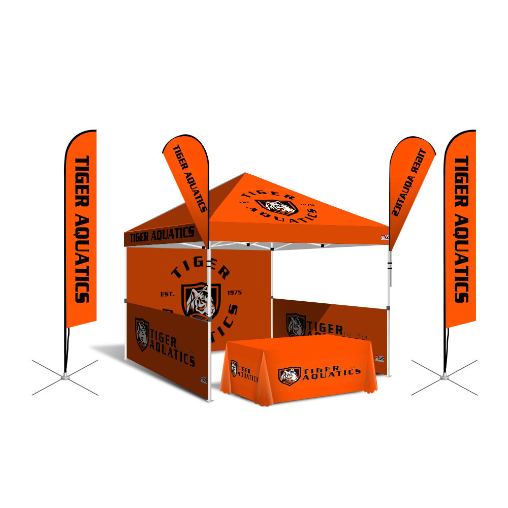 GlobalTent Customized Outdoor Canopy All Size EZ Up Removable Push And Pull Large Folding Trade Show Tent