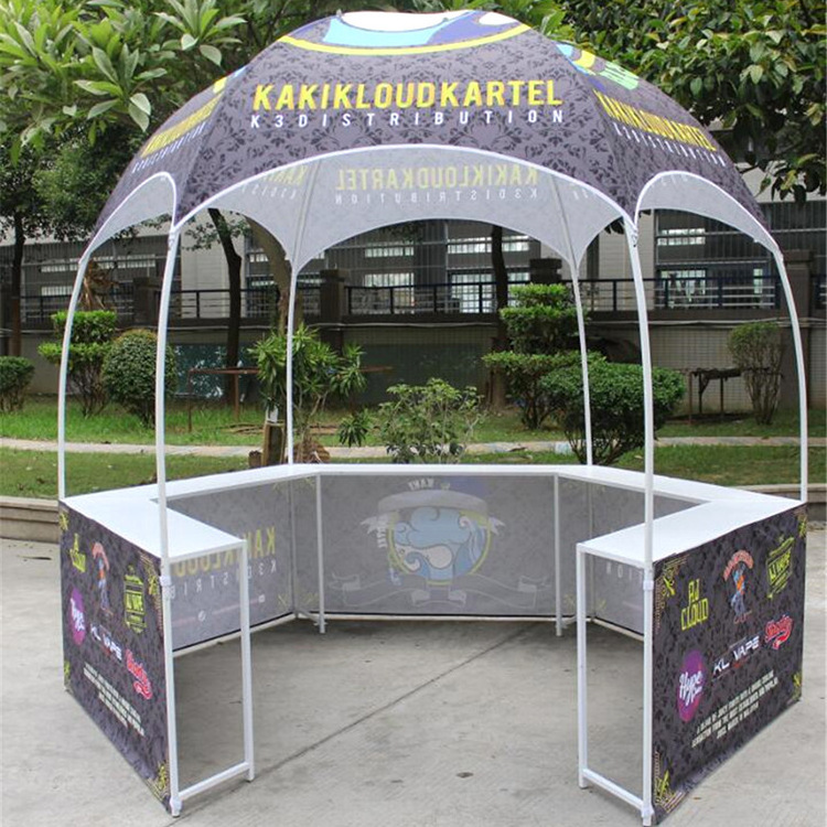 GlobalTent Supplier Custom Size Aluminum Steel Frame Trade Show Ez Up RPET Kiosk Tent Canopy Pop Up