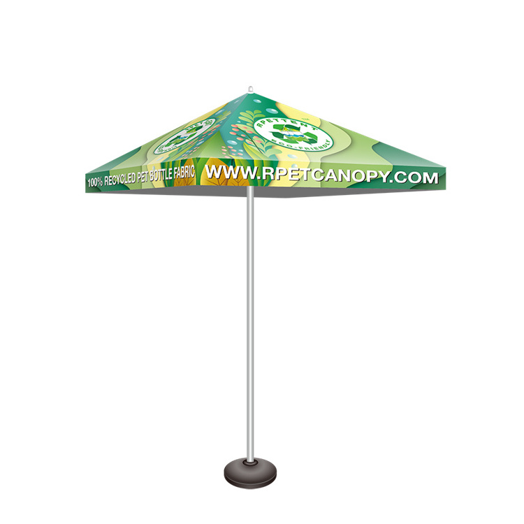 Durable ECO-Friendly Custom Printing 100% Recycled PET Fabric Patio Umbrella RPET Umbrella