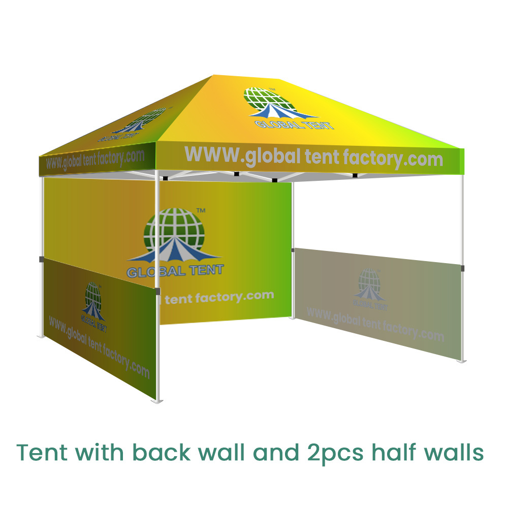 GLOBAL-TENT Custom Outdoor Trade Show Canopy Pop Up Exhibition EZ Up Tents For Events Gazebos Advertising Aluminium