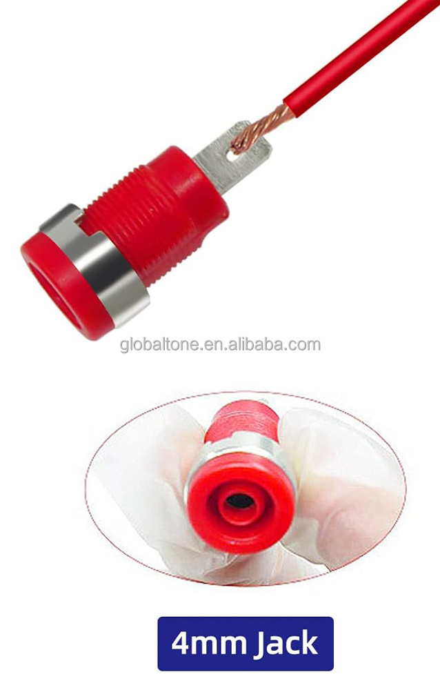 4mm Banana Jack Female Panel Mount Banana Socket Binding Post Adapter for 4mm Banana Plug Connectors