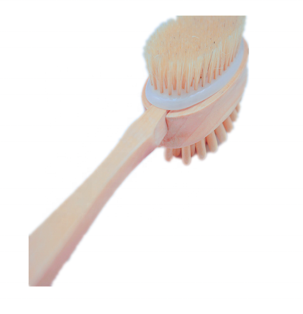 Detachable Wooden Brush Shower Wash Bath Scrubber Back Long Handle