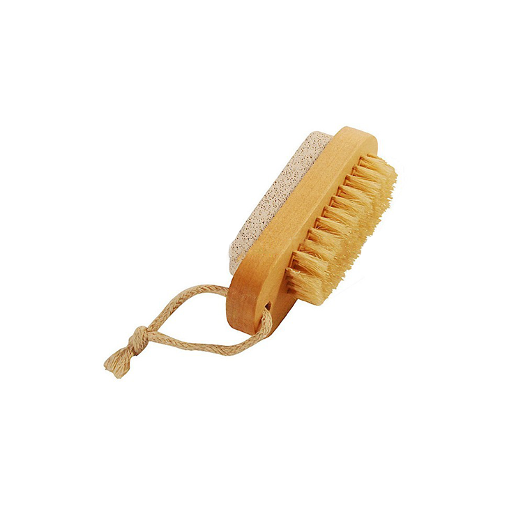 Hot Sell wooden handle Pumice Stone Nail Brush Pumice Foot bristle Brush