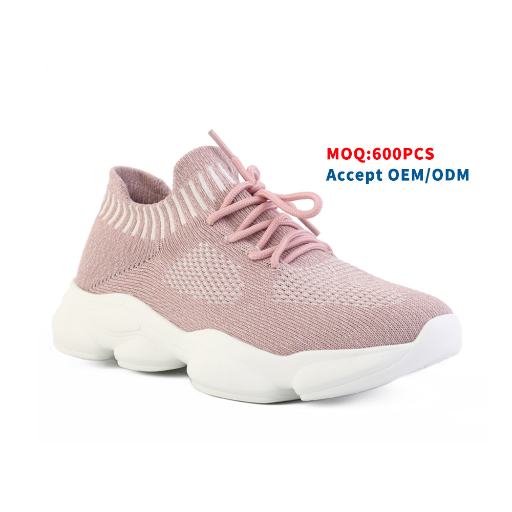 Ladies latest trendy gym shoes high platform women pink ankle sneakers