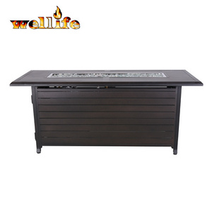 Outdoor Rectangular Fire Pit Bar Table