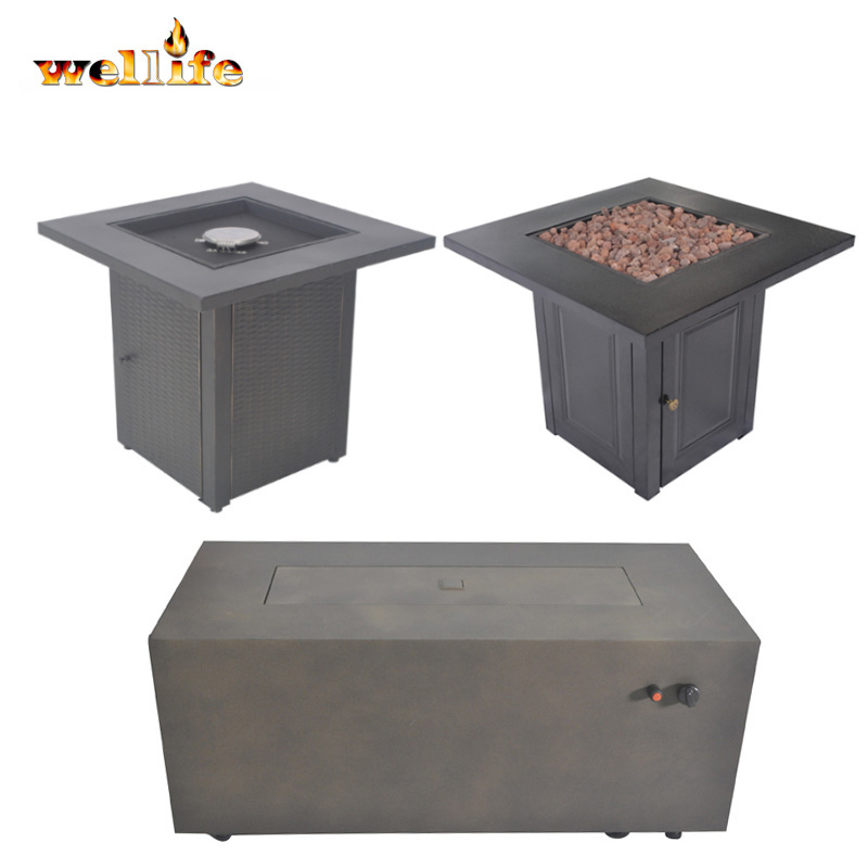 Best selling worldwide high quality outdoor smokeless stainless steel table top propane gas fire pit table