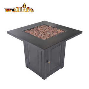 China Factory  Hot Sale new rectangle gas  48000 BTU MGO black fire pit