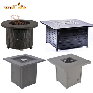 Restaurant Garden Supplies Rattan Furniture Hot Sale Modern Table Top Fire Pit