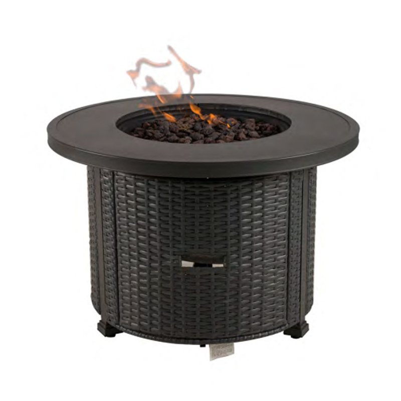 2021 China Factory  Hot Sale rectangle gas 46000 BTU MGO black fire pit