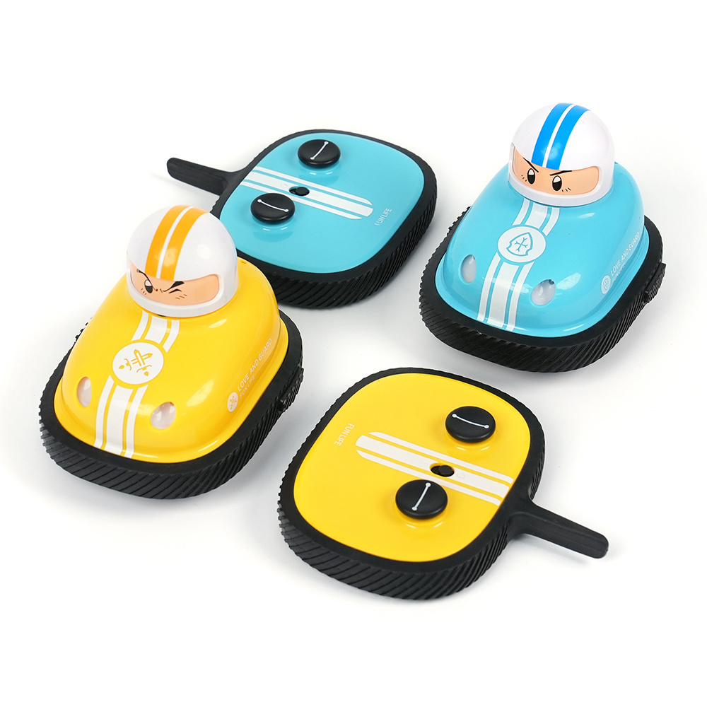 Global Funhood GF3355 RC Bumper Stunt Car 2 Car Set Mini Electric Car with Doll Turn Left Turn Right Rotation with Light