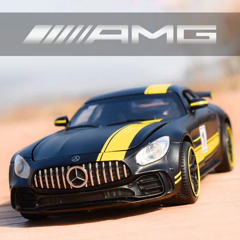 2020 Hot Sale Diecast Model Cars AMG GT R Wheels Alloy Vehicle Sports Car Toys for Kids Souvenir Birthday Gift for Boys