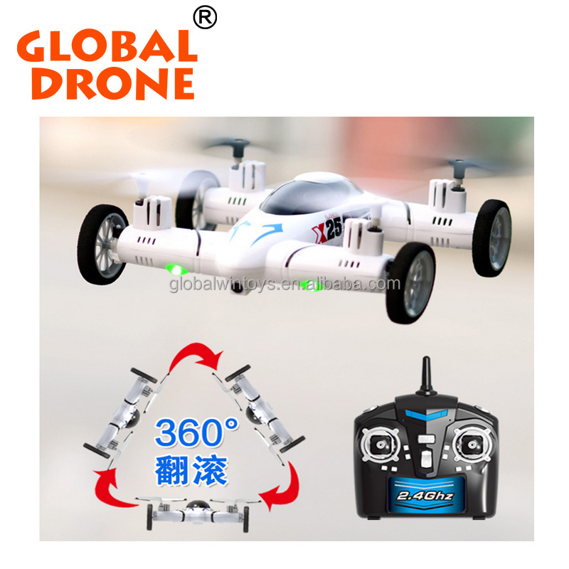 X25 RC Quadcopter 8CH 2.4G Transmitter 4axle 3D Roll RC Fly Car with Camera One key to Return Helicopter Drone