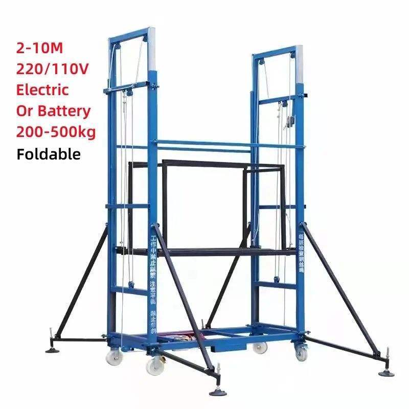 San Multiple Models Foldable Electric Scaffold Lift,Mobile Electric Lifting Scaffold,Folding Foldable 6m Electric Scaffolding