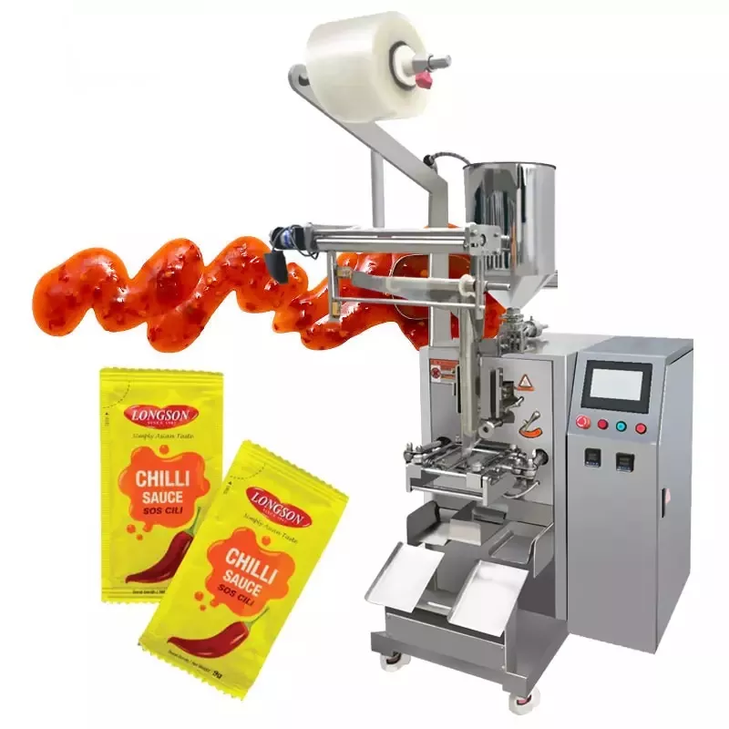 Automatic Small Auto Chili Honey Liquid Tomato Paste Sauce Ketchup Stick Sachet Packet Filling Sealing Packaging Packing Machine