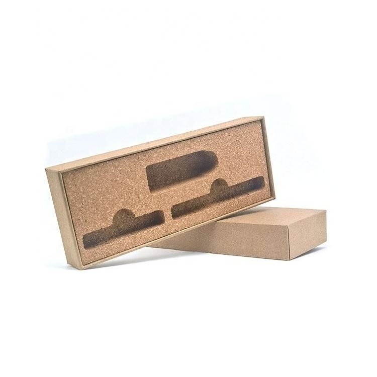 Wholesale Custom Kraft Paper Box Cardboard Package box for 510 Thread Battery USB Charger With Cork EVA insert