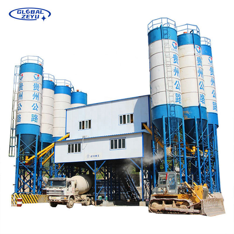 Factory Full Automatic Electric Stationary Concrete Batching Plant Concrete Mixing Plant Price For Sale HZS25 HZS60 HZS90 HZS120