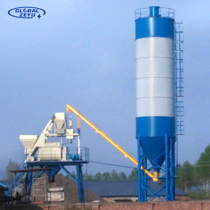 Small Good Quality Stationary Concrete Batching Plant 25m3 35m3 50M3 75M3 Production Mini Concrete Batching Mixing Plant