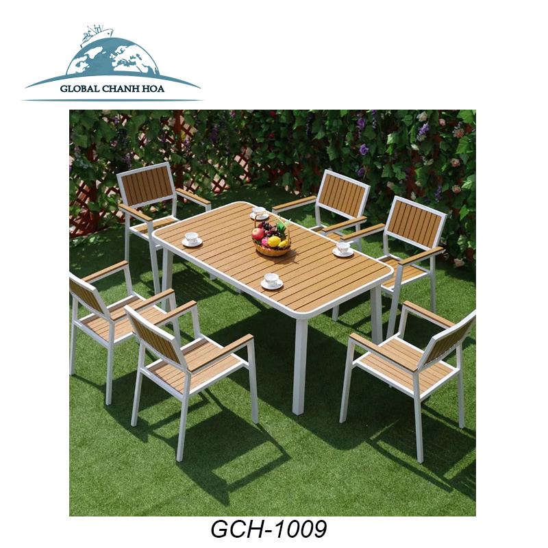 Heavy-duty All Weather Resistant Round Dining Table And Chairs Outdoor Patio Garden Metal Cast Aluminum Wrought Iron Furniture