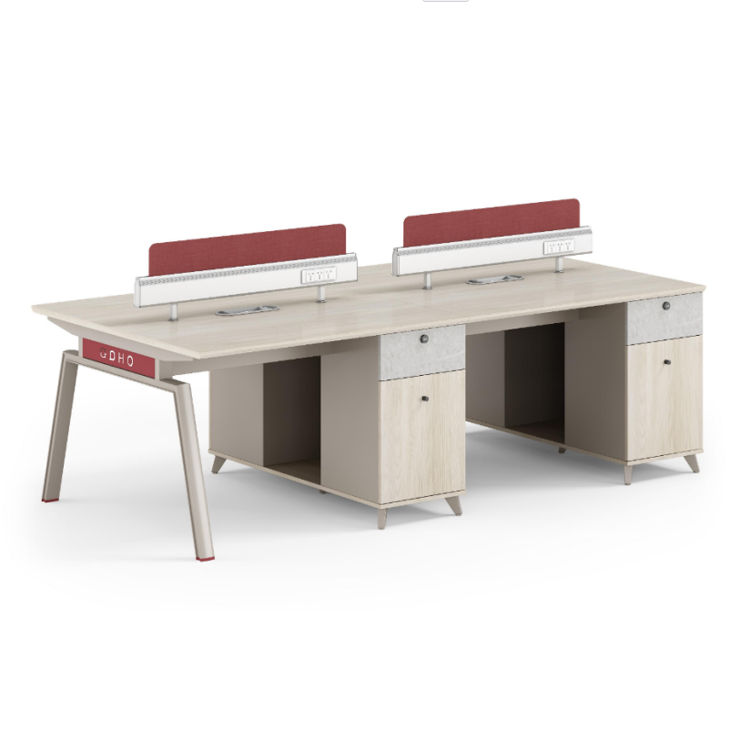 Modern Aluminum Frame Modular 4 Seater Work Station Desk Furniture Call Centre Cubicle Workstation