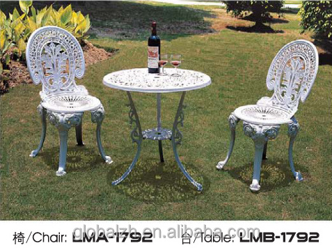 Classic Design Butterfly Cast Iron Garden Table Chair Sets Bench