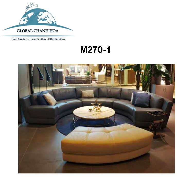 Hotel lobby sofa circular sofa half round/moon sofa