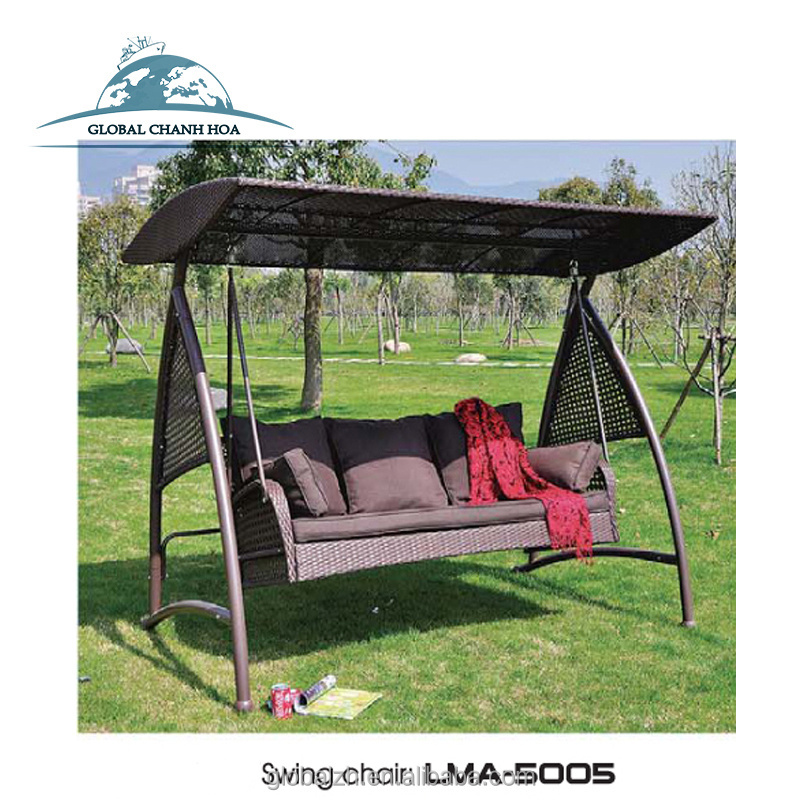 High Quality Leisure Garden Gazebo With Swing Bed Patio Swing Chair With Canopy