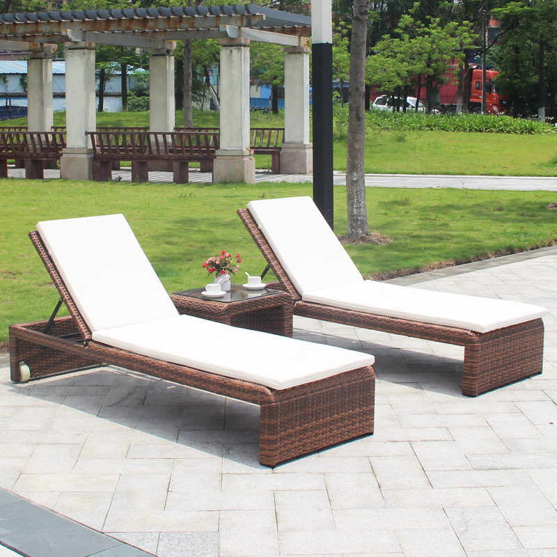 Aluminium Frame Garden Furniture Outdoor Sun Rattan Lounge Chair