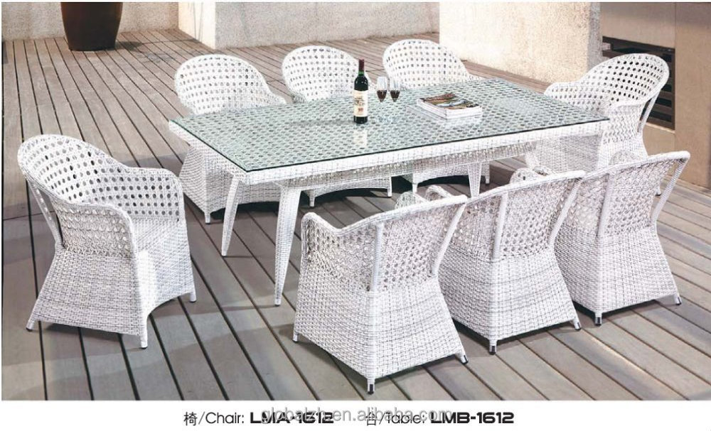 Restaurant Seater French Outdoor/home Furniture Wicker Dining Tables And Chairs Garden Plastic Rattan Furniture