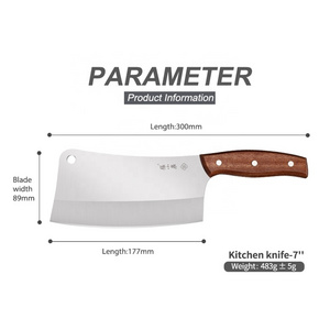 Chinese kitchen knife Meat Cleaver 7 inch Heavy Duty Chopper Butcher Knife Bone Cutter Chefs Chopping Knife