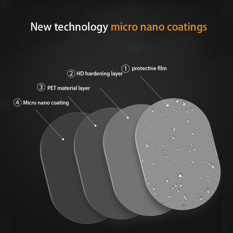 Nano Coating Universal Waterproof  Mirror Anti-rain Anti Fog Rearview Film Mirror Rain Sticker For Car