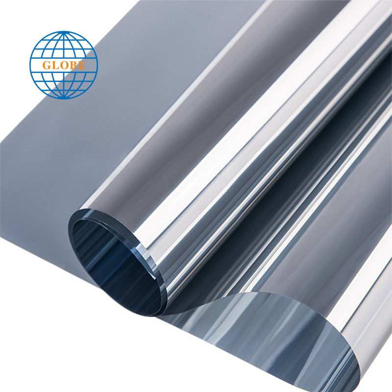 Silver solar reflective window film paper insulation stickers one way mirror