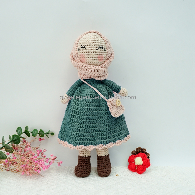 Custom Handmade Islamic Doll Amigurumi Crochet Muslim Thobe Kaftan Baby Boy Toy