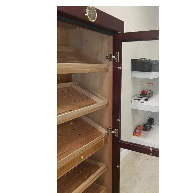 wooden storage acrylic large display electric locker wine and cigar humidor cabinet